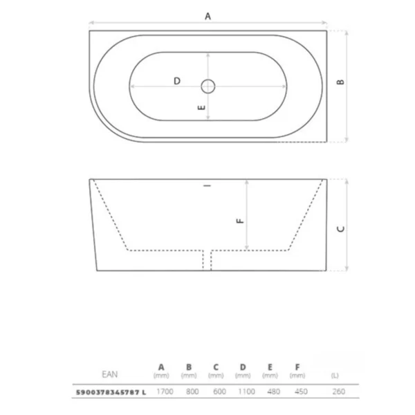 eck-badewanne-caldera-1700-l-einbau-links-ovale-innenform-1700800600-mm-260-liter-glaenzend-weiss~9 eck-badewanne-caldera-1700-l-einbau-links-ovale-innenform-1700800600-mm-260-liter-glaenzend-weiss~9