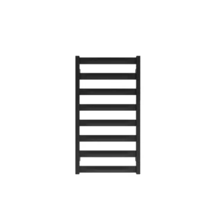 Badheizkörper HERMES BLACK 910 für Mischbetrieb, Anschluss beidseitig, unten (500×910 mm), matt, schwarz
