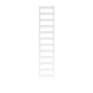 Badheizkörper HERMES WHITE 1390 für Mischbetrieb, Anschluss beidseitig, unten (300×1390 mm), matt, weiß