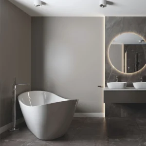 Freistehende Badewanne MODENA 1700, oval (1700×780×680 mm) 250 Liter, glänzend, weiß