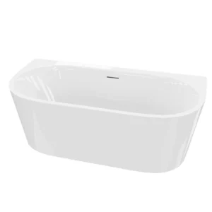 Vorwand-Badewanne CALDERA 2.0, ovale Innenform (1700×820×600 mm), 250 Liter, glänzend, weiß