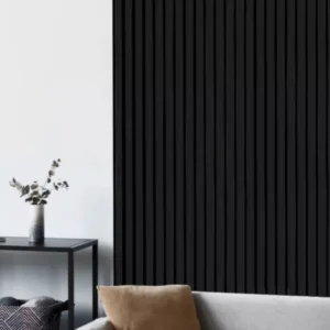 1 Stück (1,56 m²) Akustikpaneel BLACK (260 × 60 × 2,1 cm), matt, schwarz
