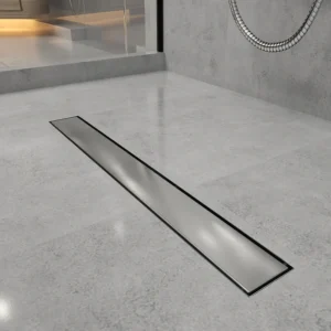 Eckstein Duschrinne Edelstahl flach 2in1 befliesbar Badezimmer Bodenablauf Duschablauf Abfluss 30-150CM