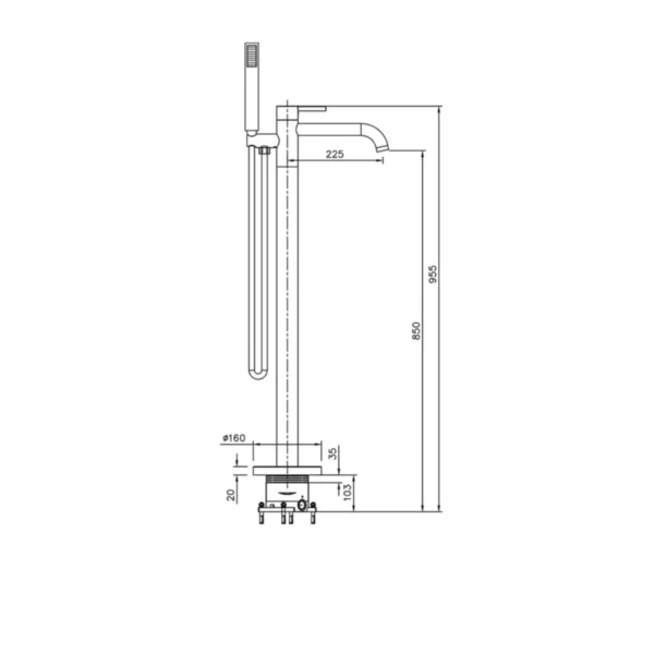 freistehender-badewannenhahn-orion-mit-handbrause-hoehe-955-mm-1-hebel-matt-schwarz~4