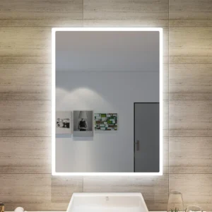 Badezimmer LED Spiegel Badspiegel mit Beleuchtung Wandschalter 80Lx60Bcm GTBM1586B