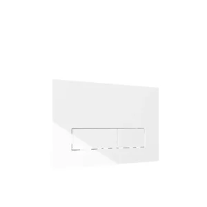 WC-Betätigungsplatte LAV 200.3.1 für 2-Mengenspülung (210×140 mm), Tasten rechteckig, Kunststoff, glänzend, weiß